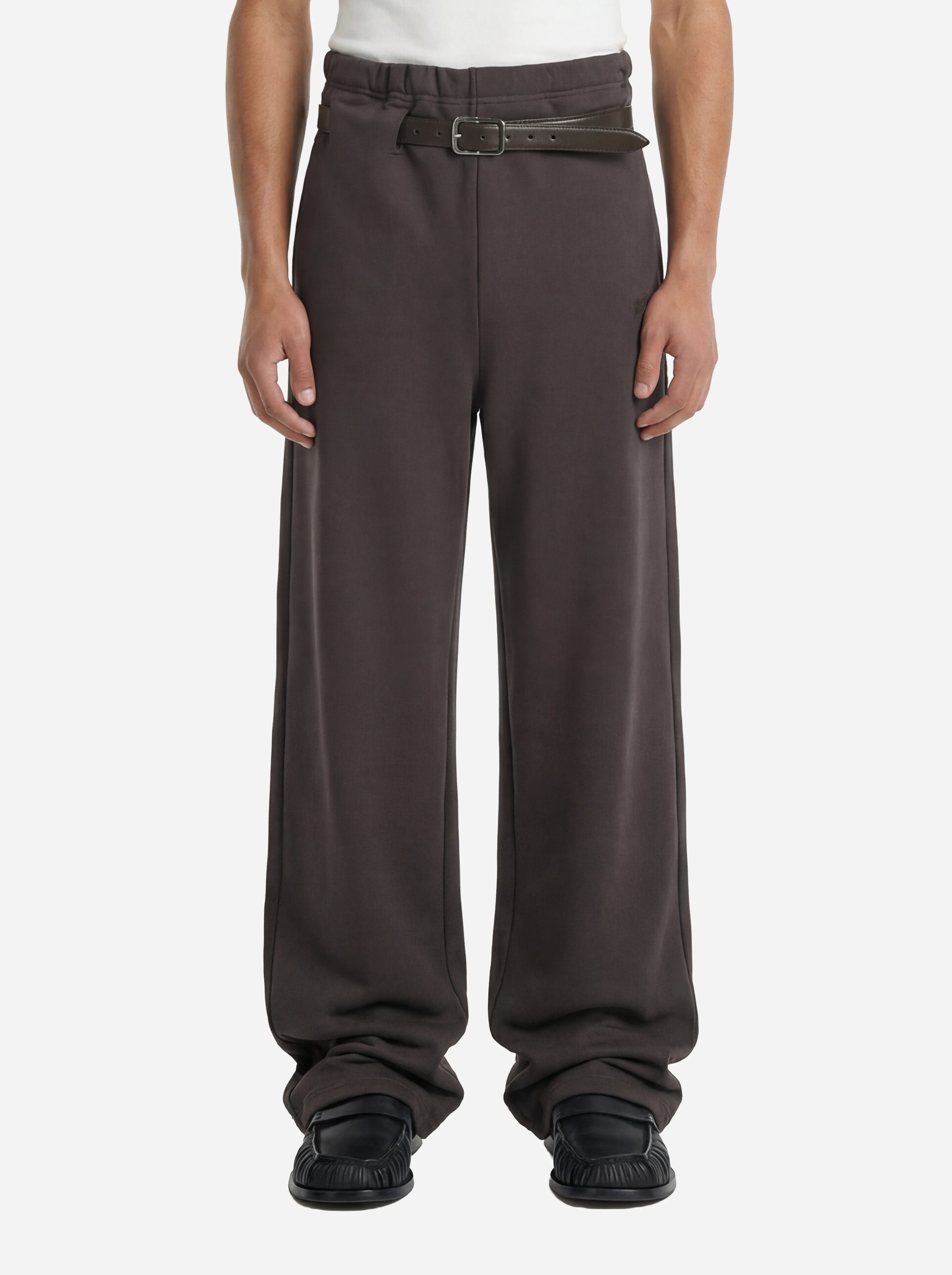 Trackpants Provincia in jersey marrone