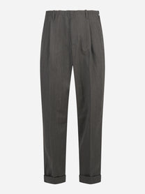Pantaloni People’s in lana marroni - vista frontale