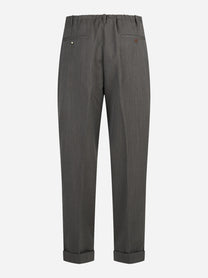 Pantaloni People’s in lana marroni - vista posteriore