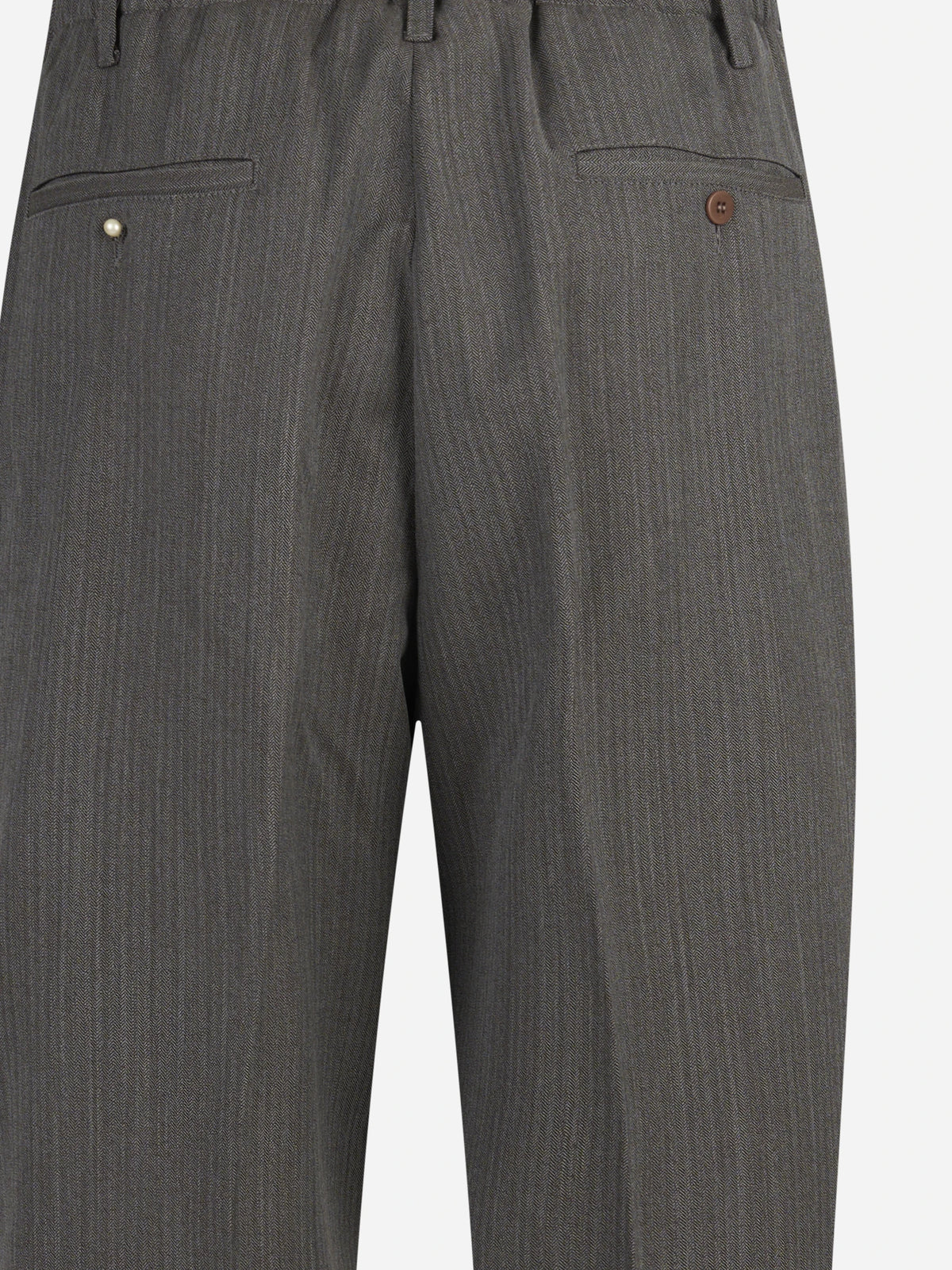 Pantaloni People’s in lana marroni - dettaglio del capo