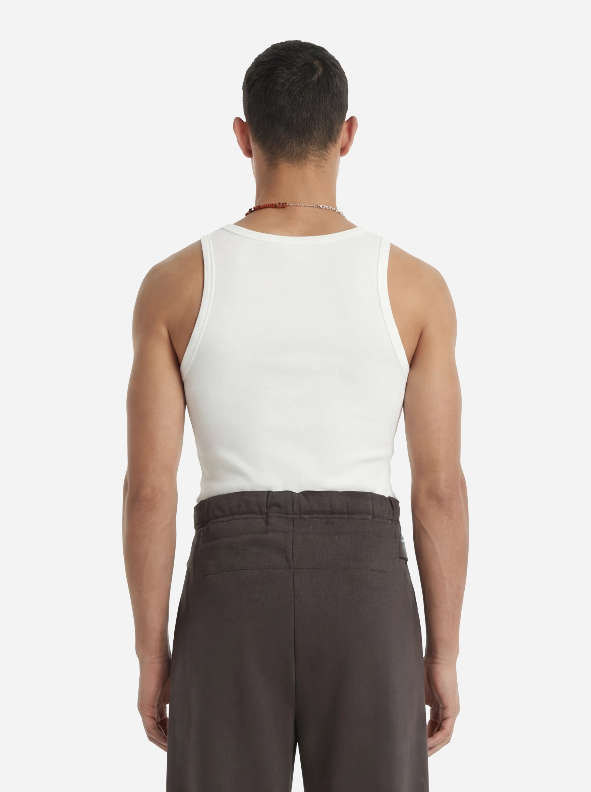 Canotta in cotone stretch bianca