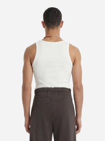Canotta in cotone stretch bianca