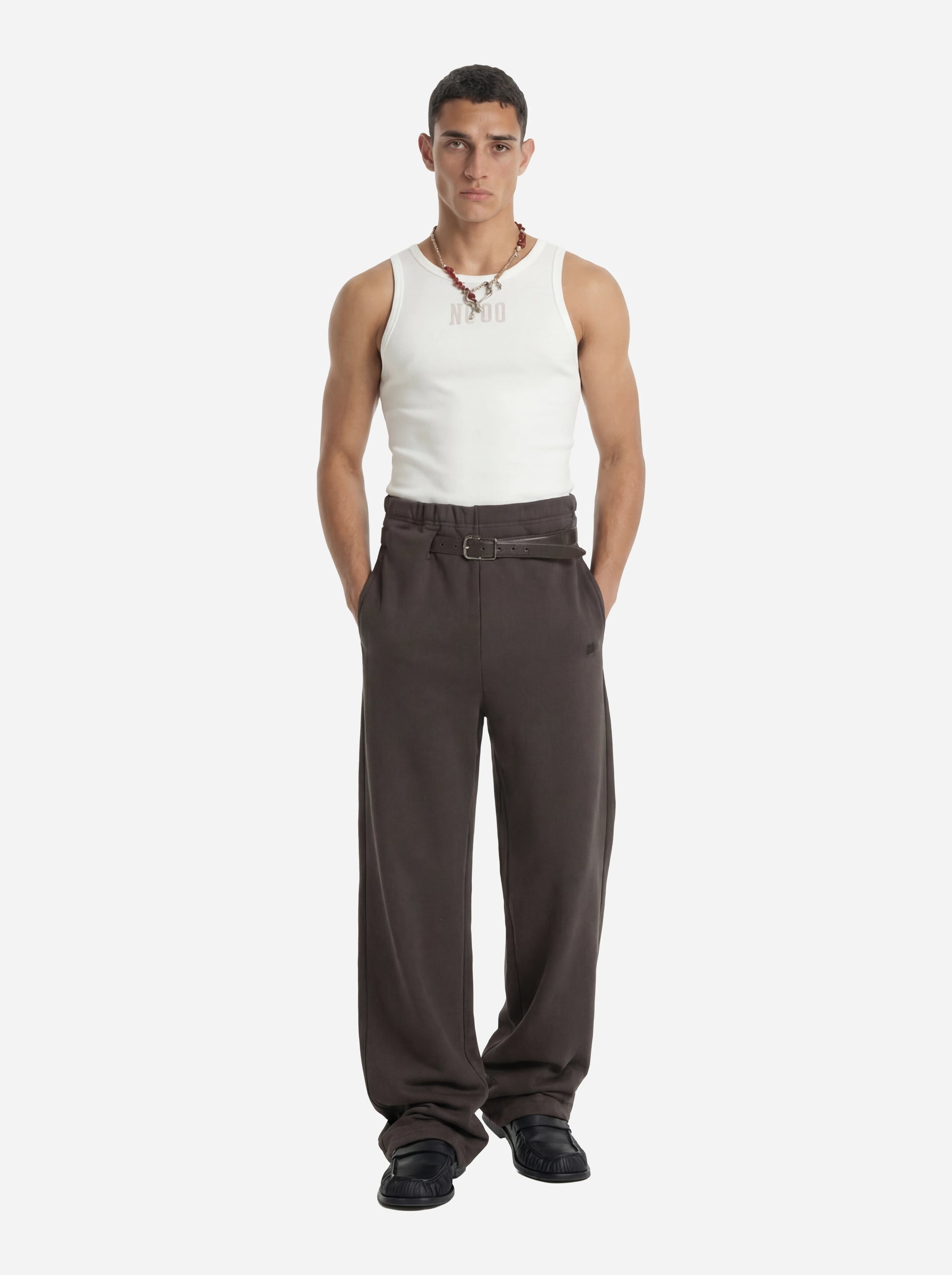 Canotta in cotone stretch bianca