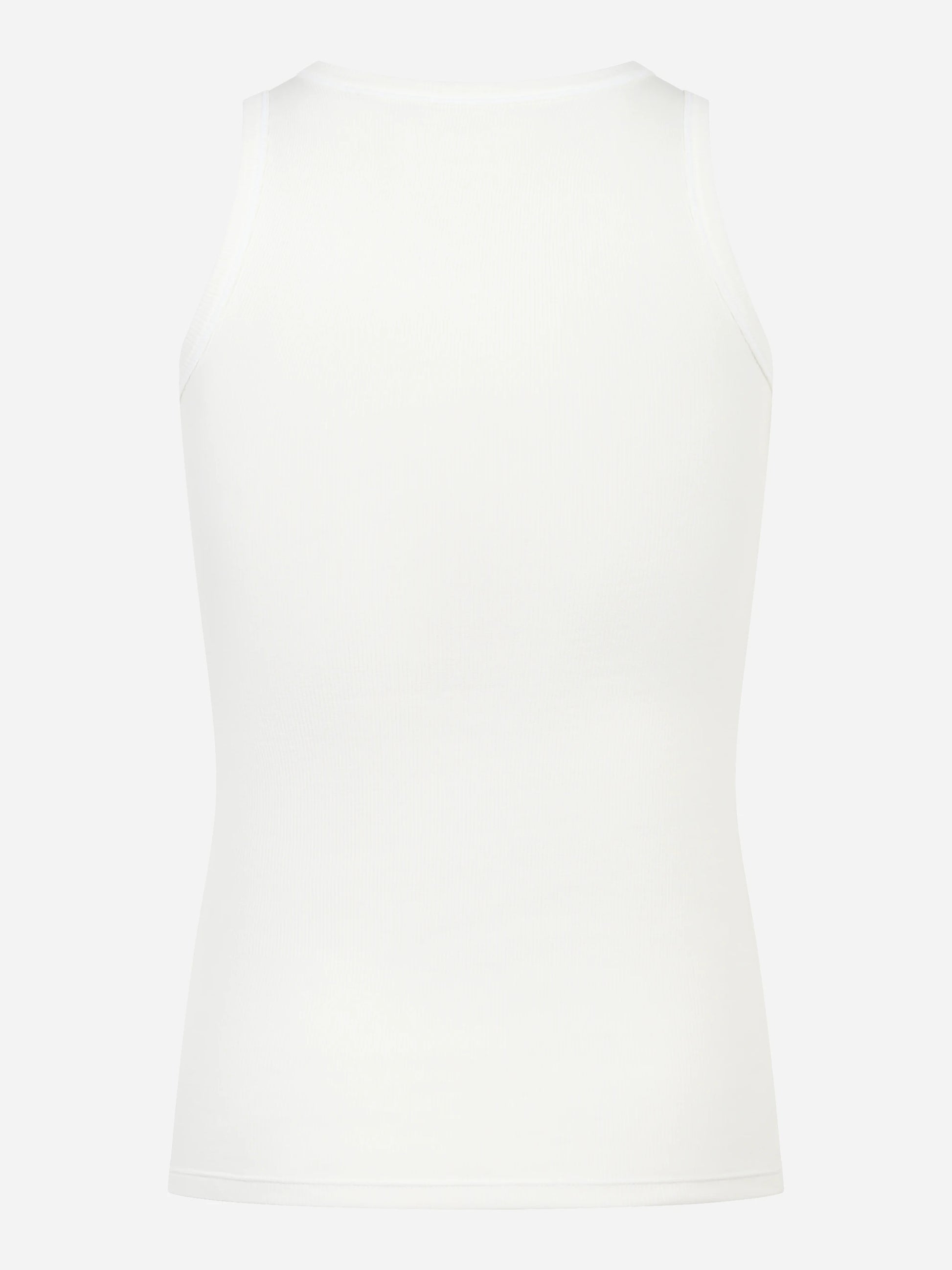 Canotta in cotone stretch bianca