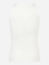 Canotta in cotone stretch bianca