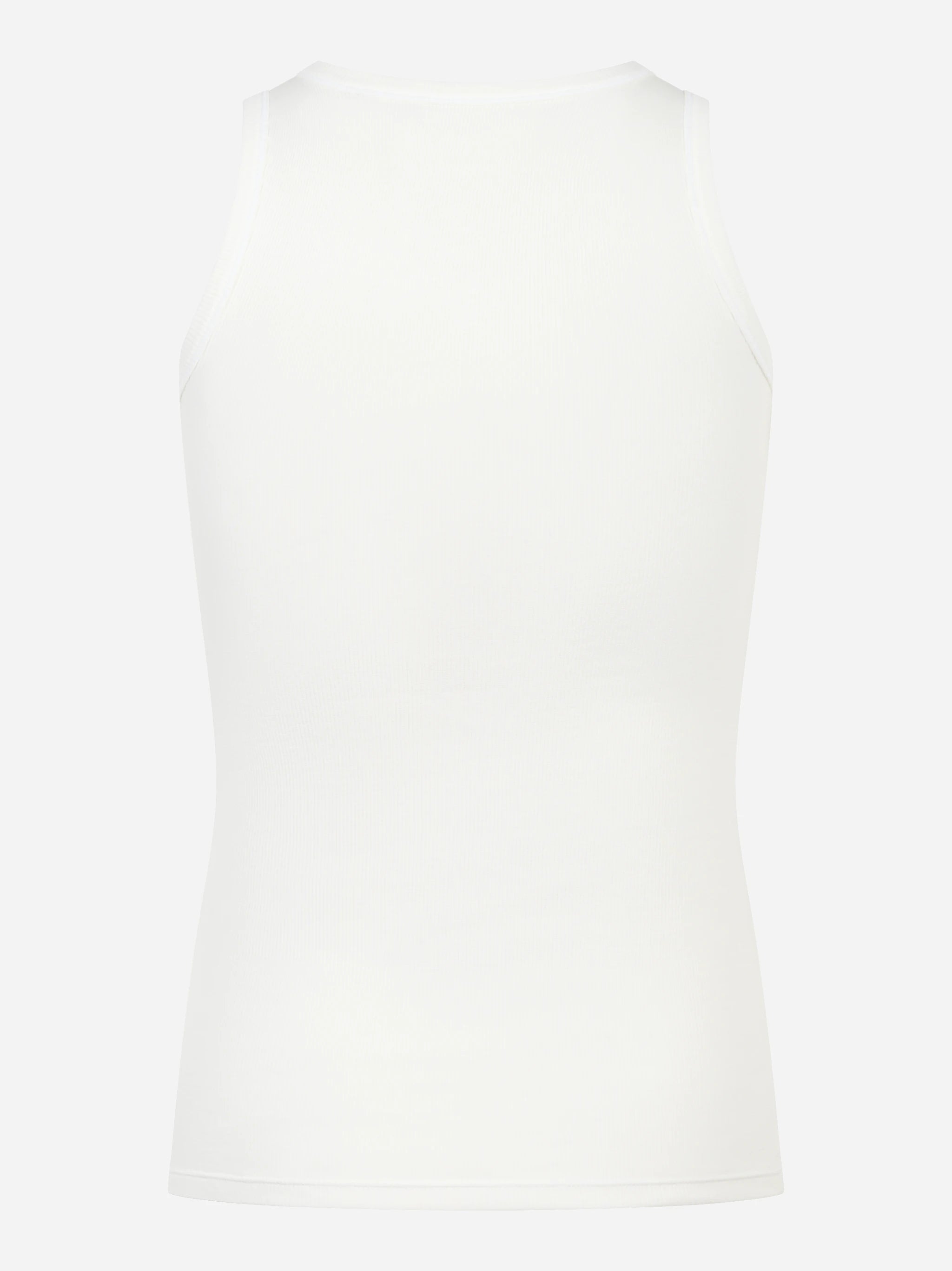 Canotta in cotone stretch bianca