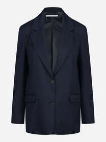 Blazer monopetto oversize blu - vista frontale