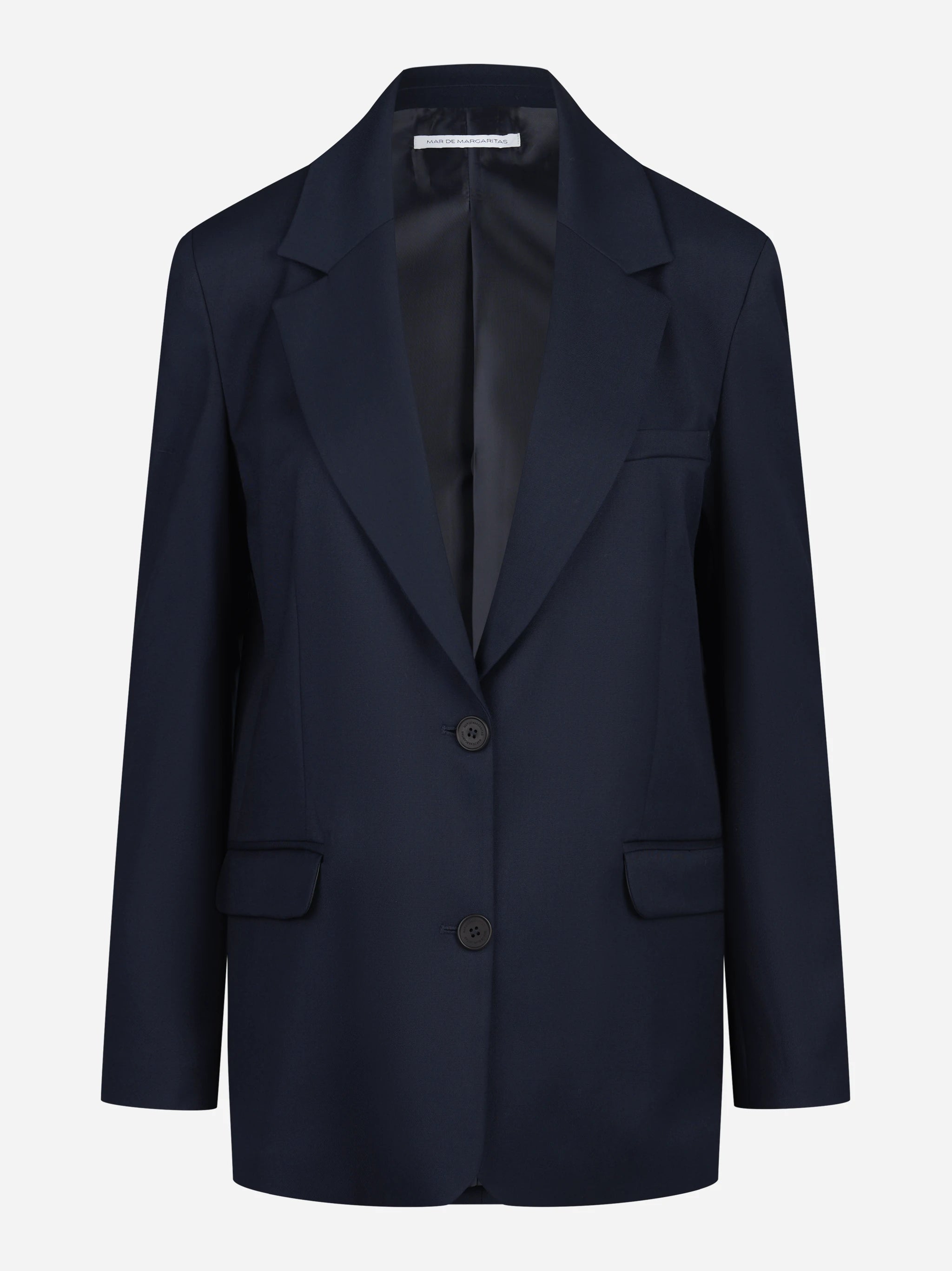 Blazer monopetto oversize blu - vista frontale