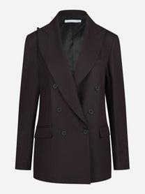Blazer doppiopetto oversize bordeaux - vista frontale