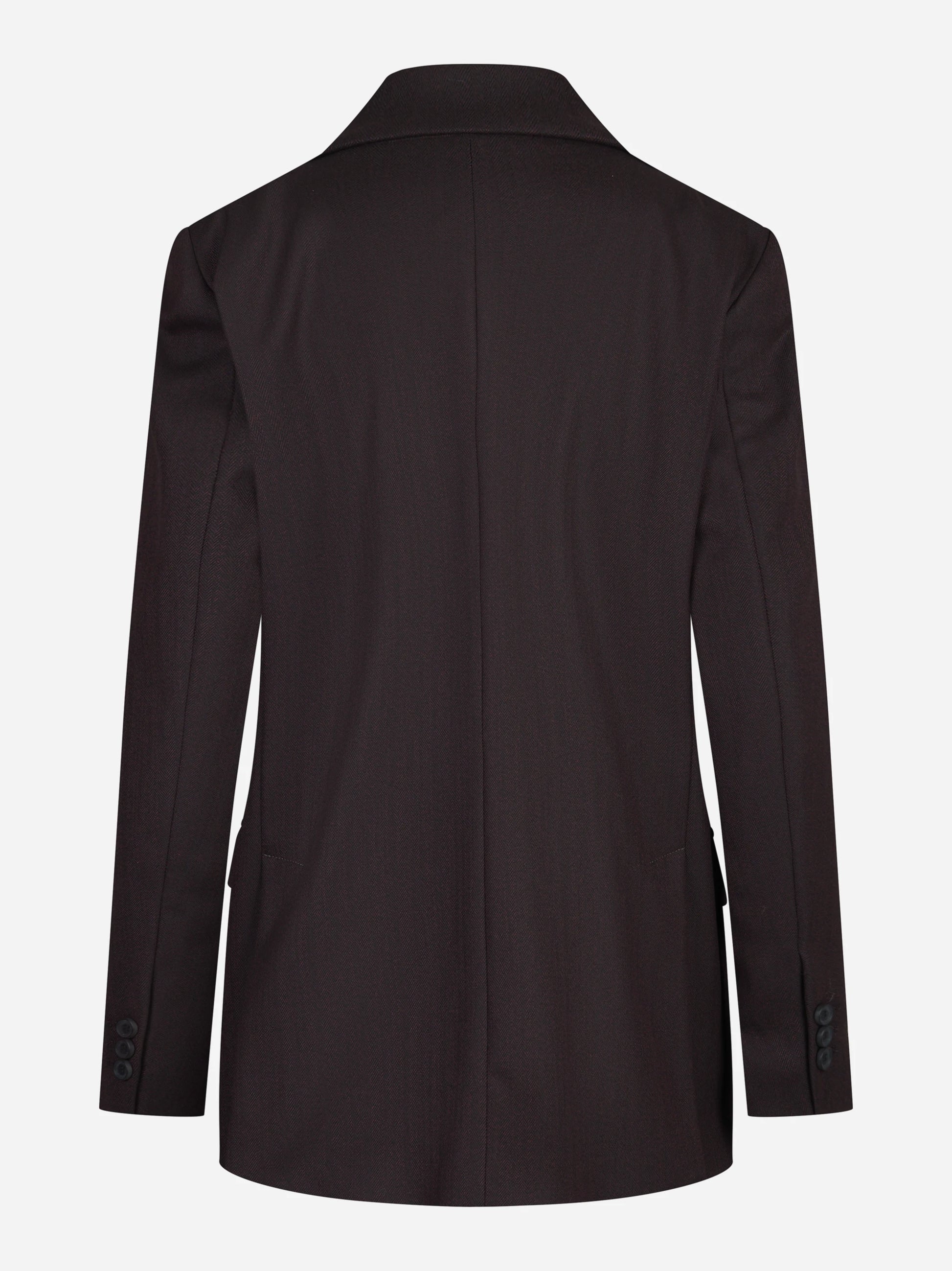 Blazer doppiopetto oversize bordeaux - vista posteriore