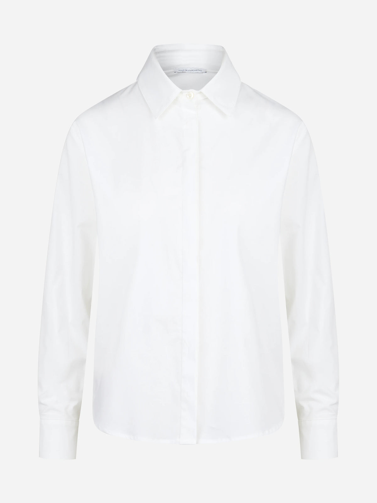 Camicia oversize in cotone bianca - vista frontale
