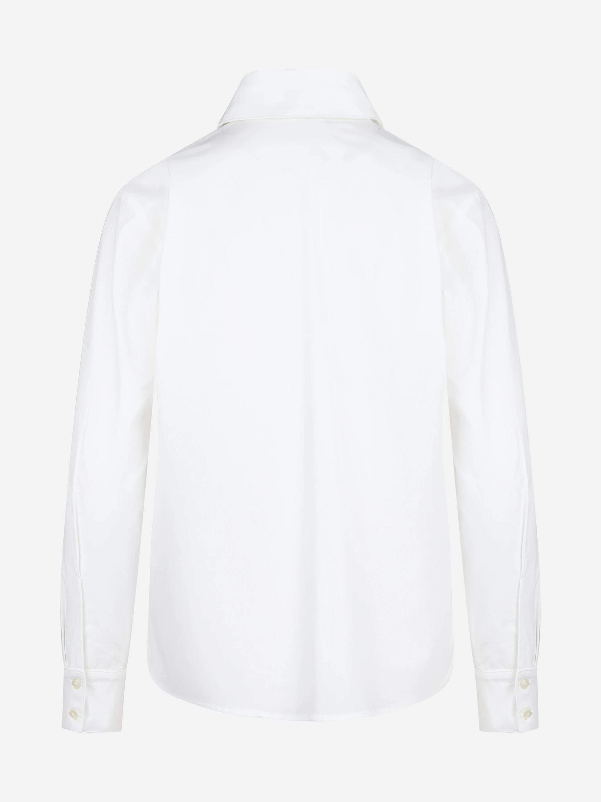 Camicia oversize in cotone bianca - vista posteriore