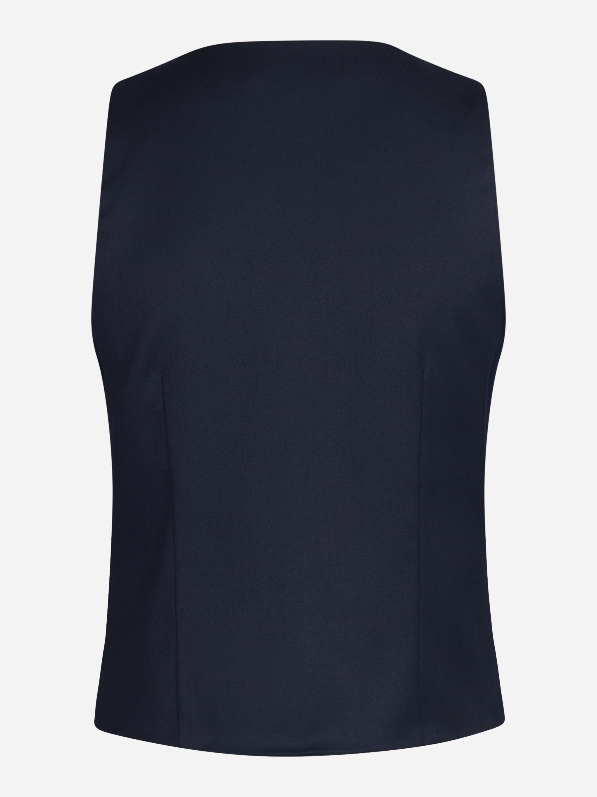 Gilet sartoriale monopetto blu - vista posteriore