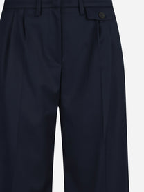 Pantalone dritto con pinces blu - vista posteriore