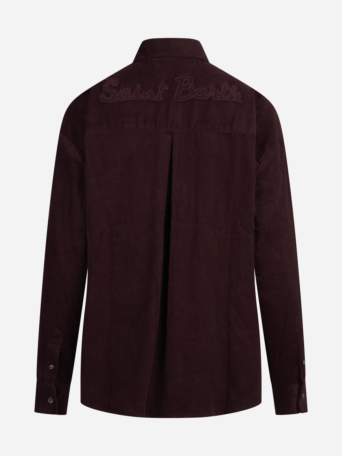 Camicia Gigy Corduroy Mini in velluto bordeaux - vista posteriore