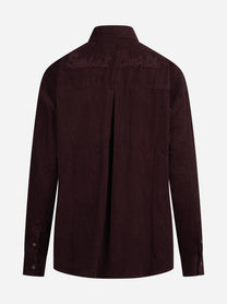 Camicia Gigy Corduroy Mini in velluto bordeaux - vista posteriore