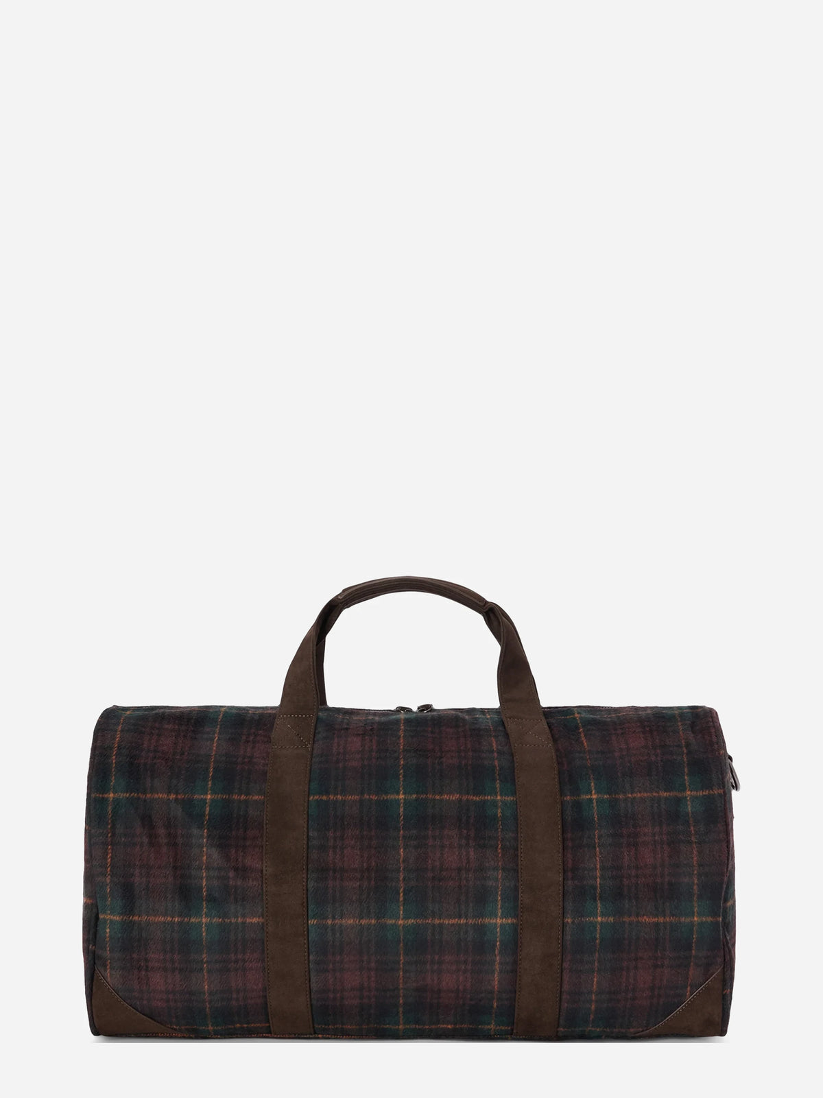 Borsone Jetleg Wool tartan verde e marrone - vista laterale