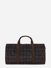 Borsone Jetleg Wool tartan verde e marrone - vista laterale
