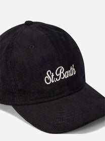 Cappello Baseball Corduroy in velluto nero - vista posteriore