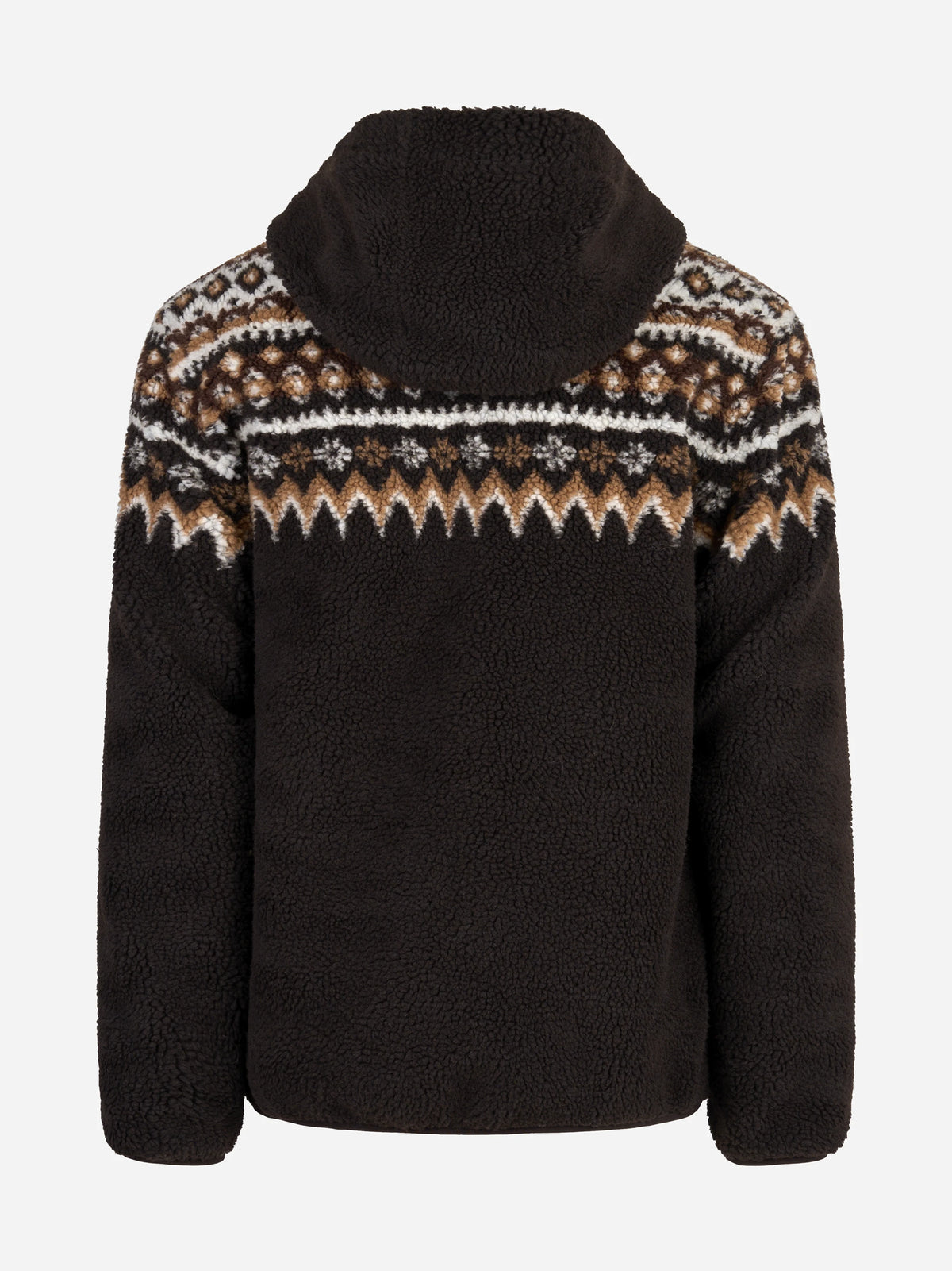 Felpa Keystone Hoodie in pile con motivi geometrici marrone MC2 SAINT BARTH - vista posteriore