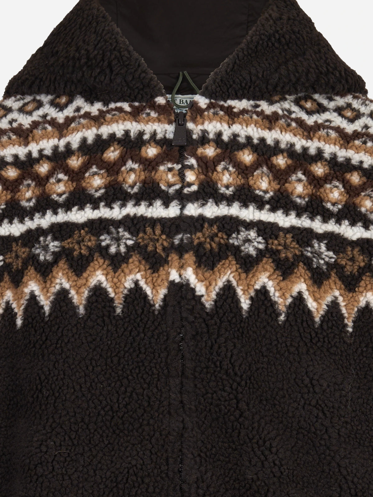 Felpa Keystone Hoodie in pile con motivi geometrici marrone MC2 SAINT BARTH - dettaglio