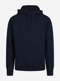 Felpa Tribeca Raw con cappuccio blu - vista frontale