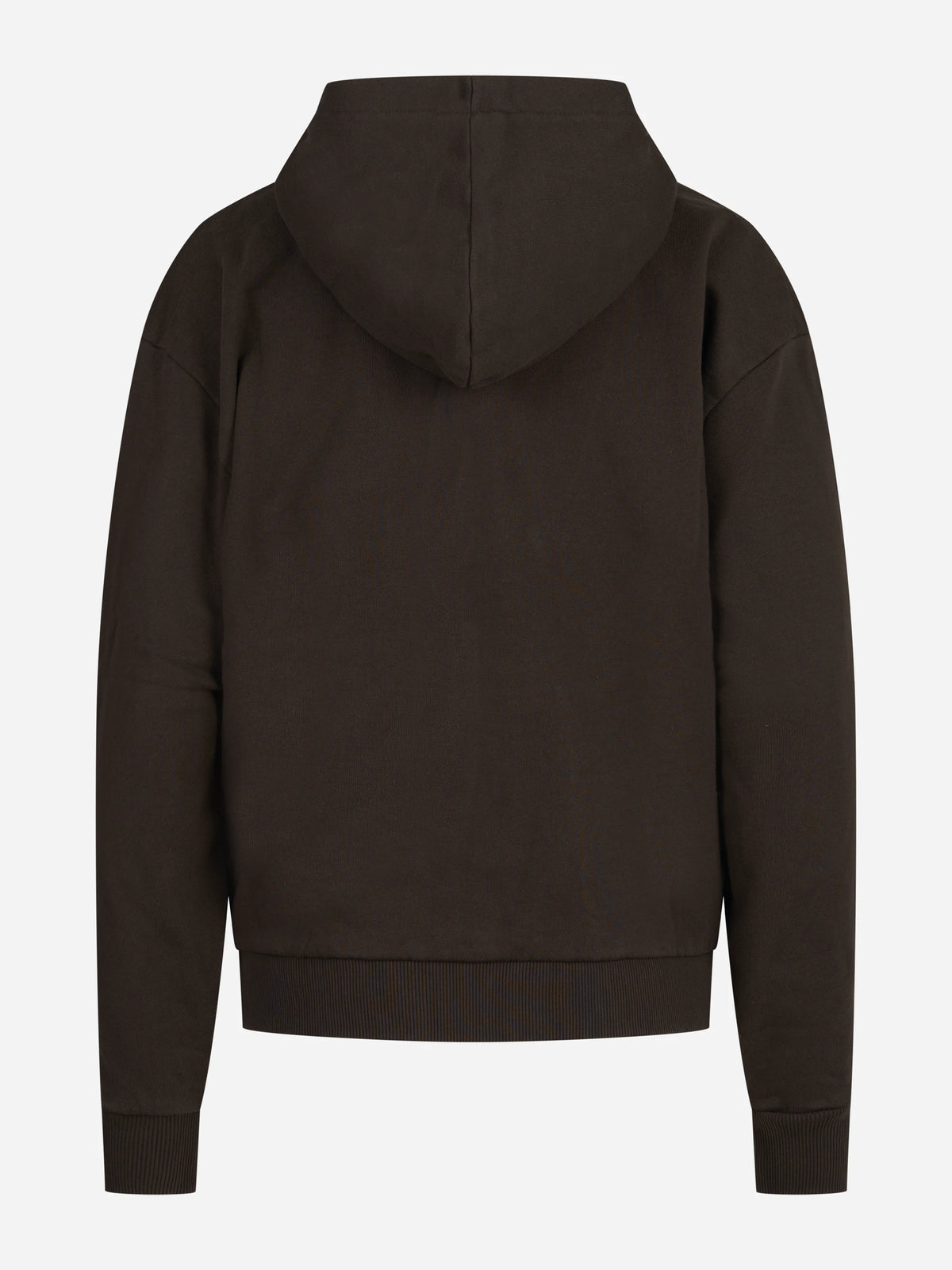 Felpa Zadie con cappuccio e zip marrone - vista posteriore