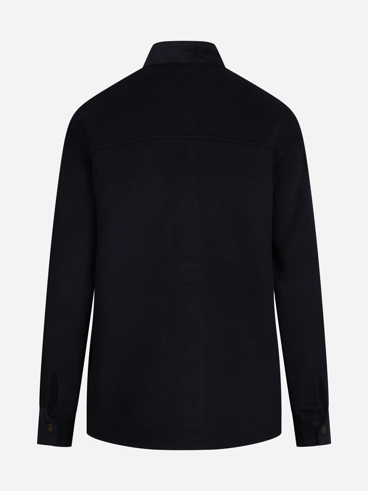 Overshirt Chantel Double in lana blu - vista posteriore