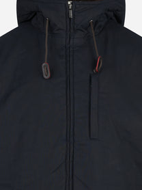 Giacca Edgar Wax con cappuccio blu - vista posteriore