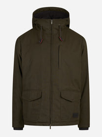 Giacca Edgar Wax con cappuccio verde - vista frontale