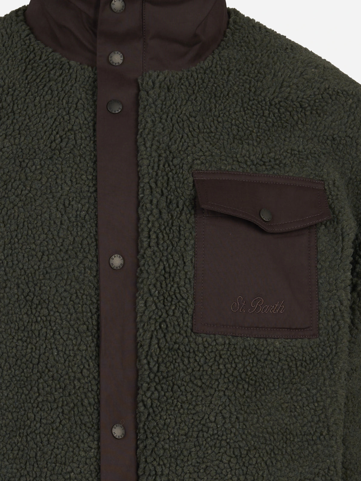 Giacca Keystone Teddy con zip verde - vista posteriore