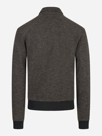 Giacca Wilton Herringbone in lana e cotone marrone - vista posteriore
