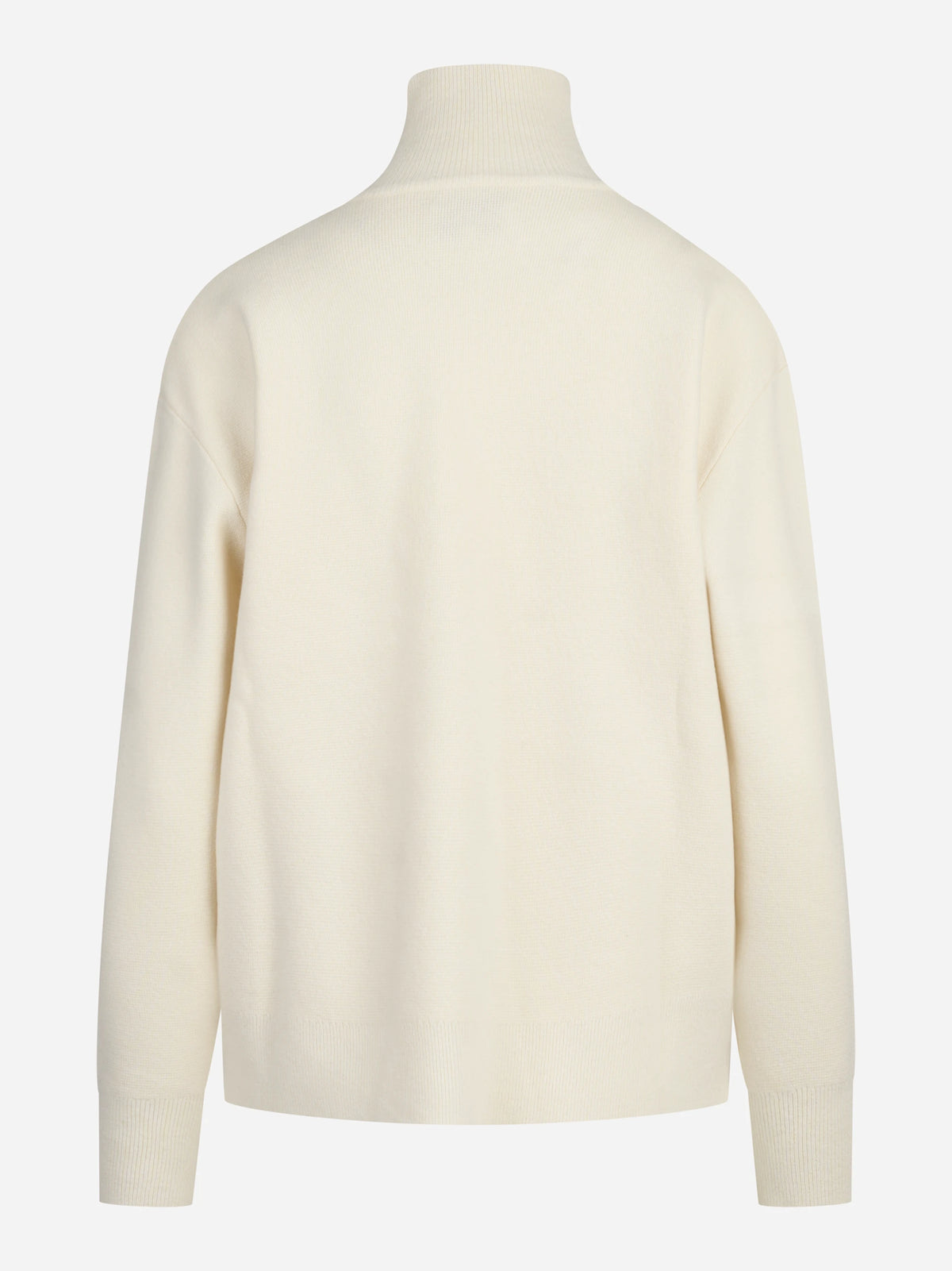 Maglia Capucine con mezza zip in lana bianca - vista posteriore