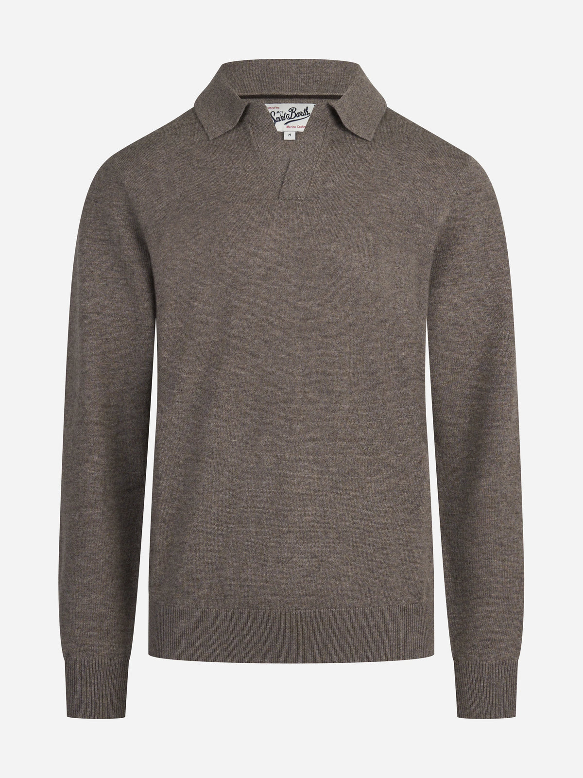 Polo Covent in lana e cashmere marrone - vista frontale