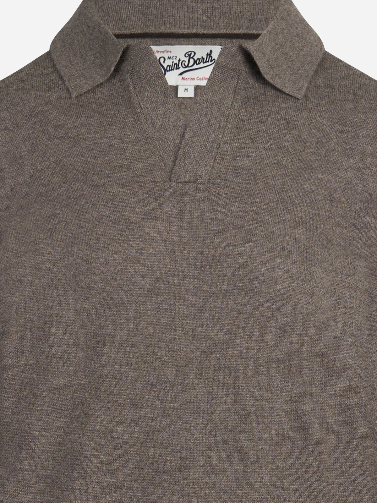 Polo Covent in lana e cashmere marrone - dettaglio del prodotto