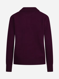 Polo Eze in lana viola - vista posteriore