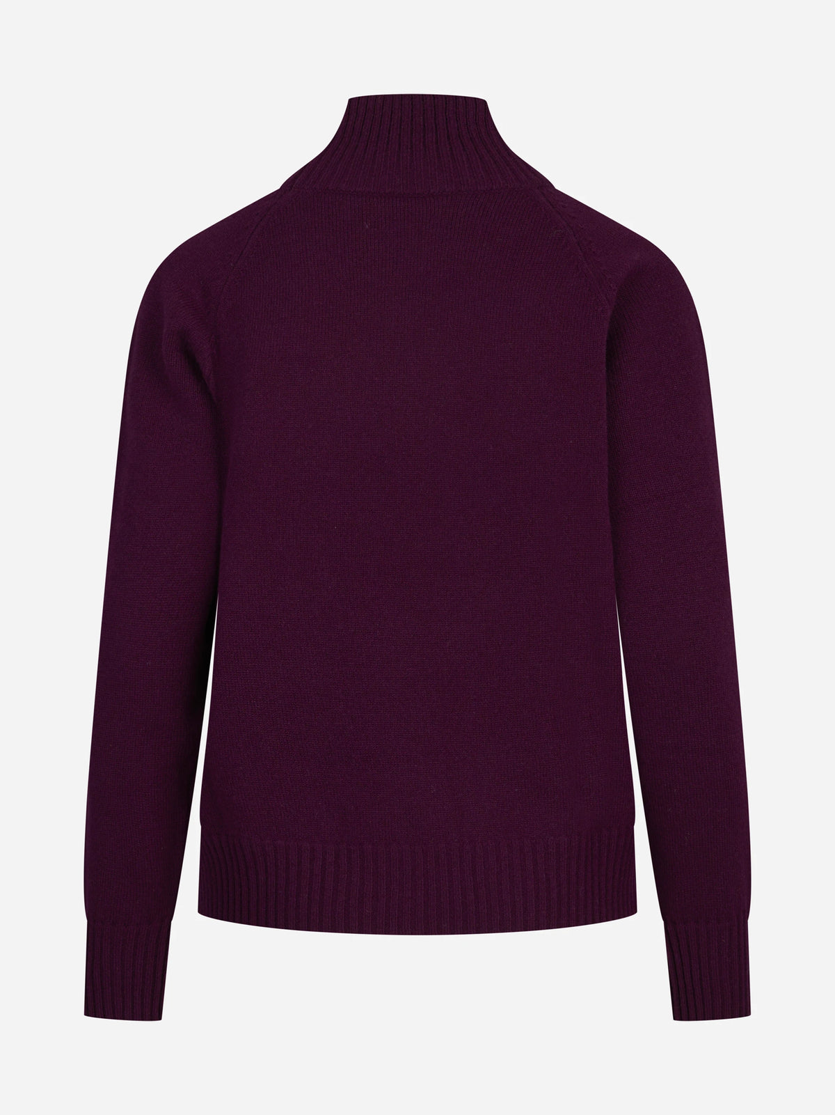Maglia Flanny in lana con collo rialzato viola - vista posteriore