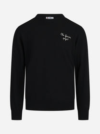 Maglia Heron con ricamo nera - vista frontale