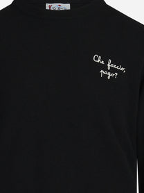 Maglia Heron con ricamo nera - dettaglio del prodotto
