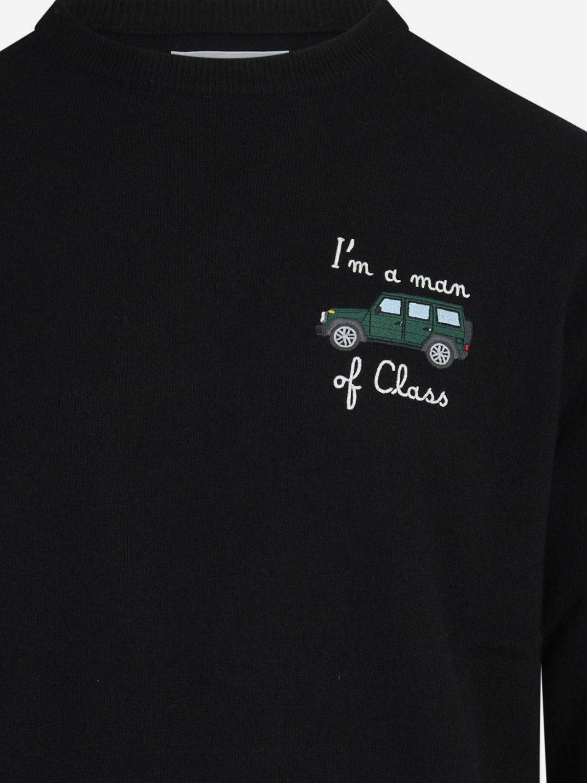 Maglia Heron con ricamo nera - dettaglio del prodotto