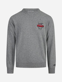 Maglia Heron Light con ricamo grigia - vista frontale