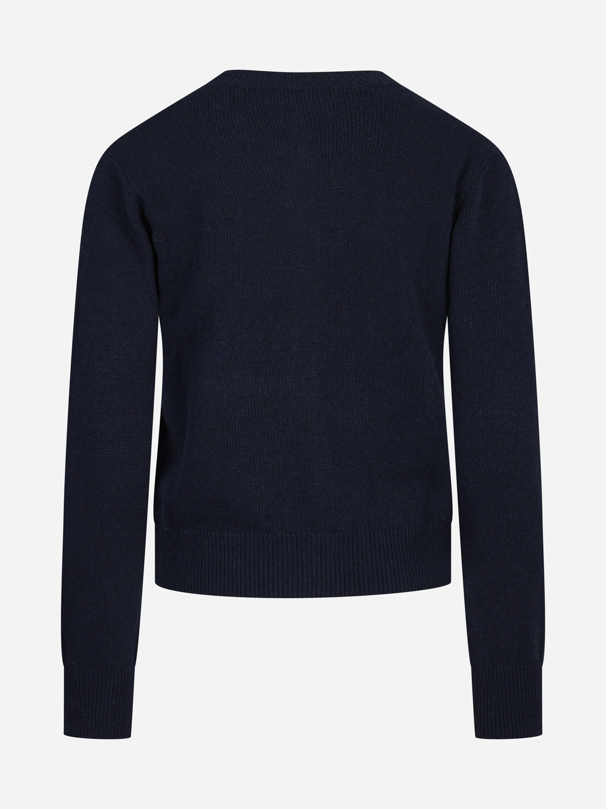 Cardigan Sierra a rombi in misto lana blu - vista posteriore