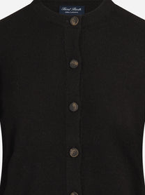 Cardigan Sierra in cashmere marrone - dettaglio del prodotto