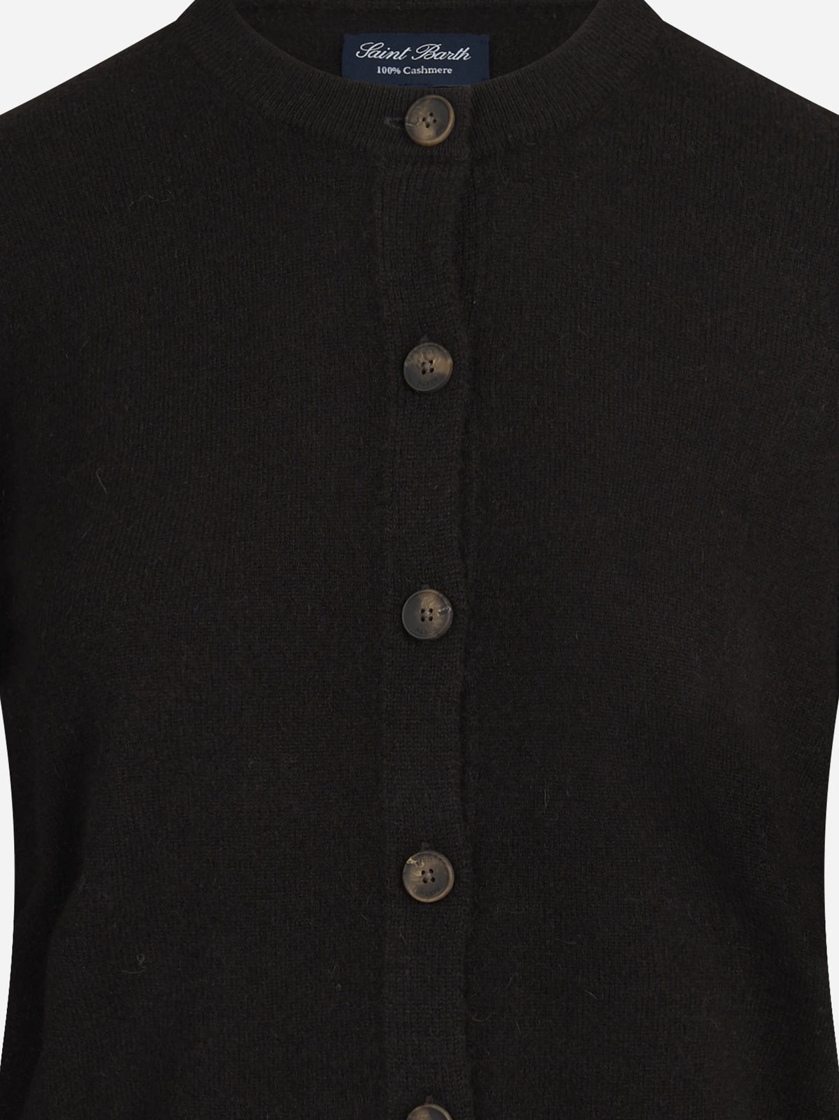 Cardigan Sierra in cashmere marrone - dettaglio del prodotto