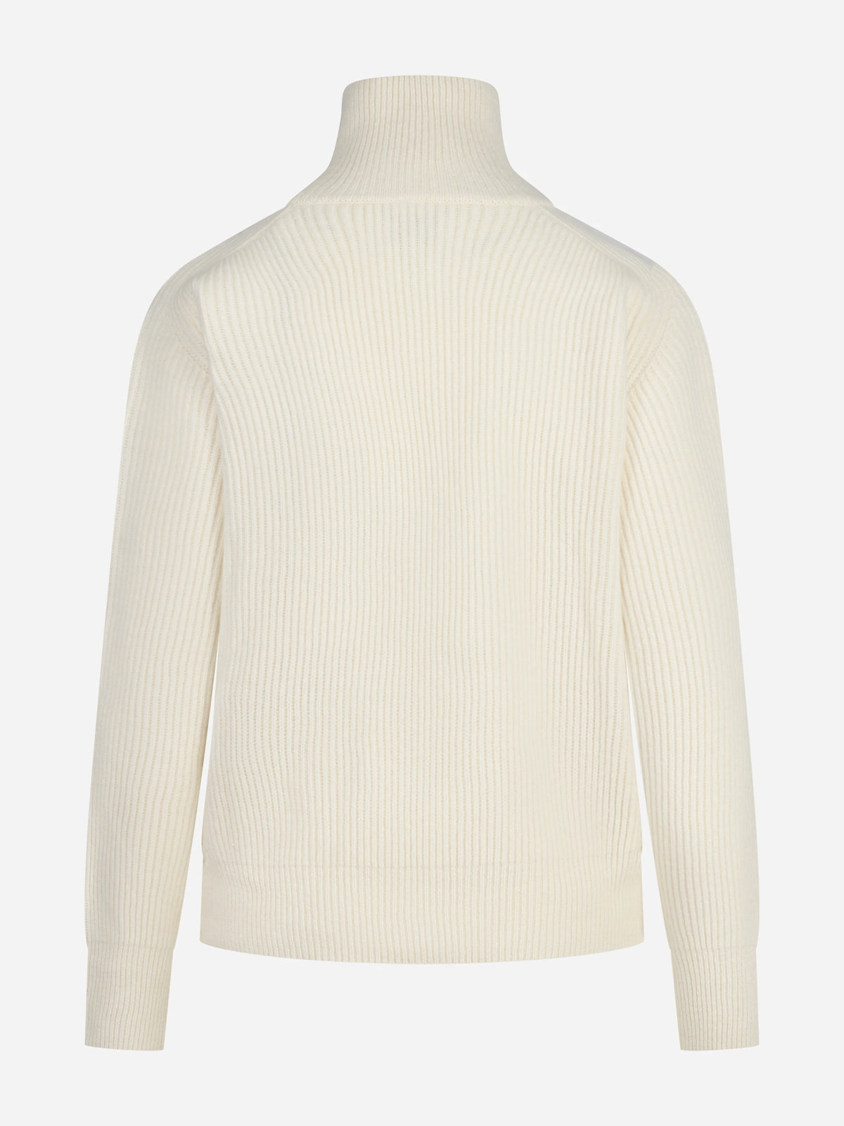 Maglia Isalyn Wool a coste con mezza zip bianca MC2 SAINT BARTH - vista posteriore