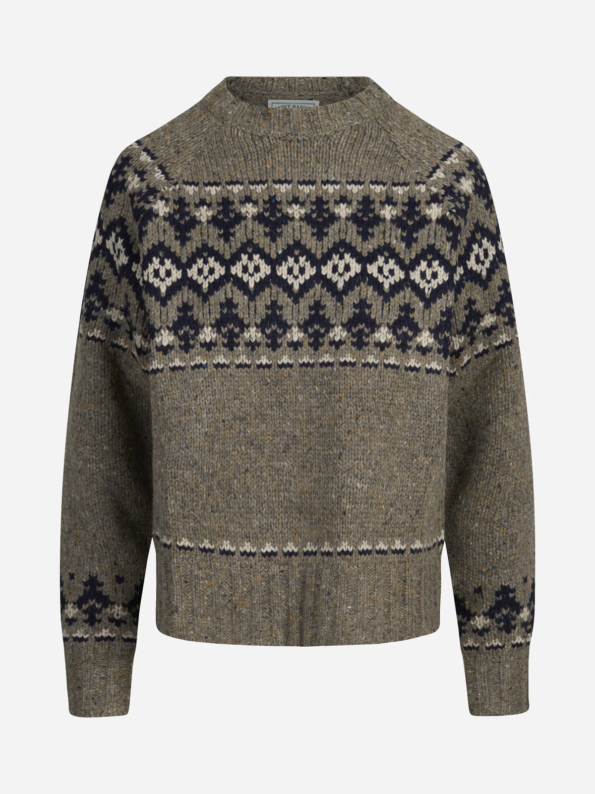 Maglia Merida Donegal jacquard marrone - vista frontale