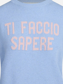 Maglia New Queen Ti Faccio Sapere celeste - dettaglio del prodotto