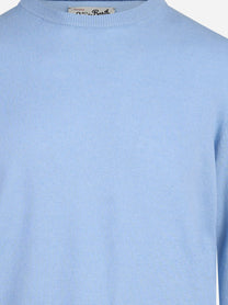 Maglia Regent in lana e cashmere celeste - dettaglio del prodotto