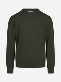 Maglia Regent in lana e cashmere verde - vista frontale