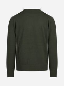 Maglia Regent in lana e cashmere verde - vista posteriore